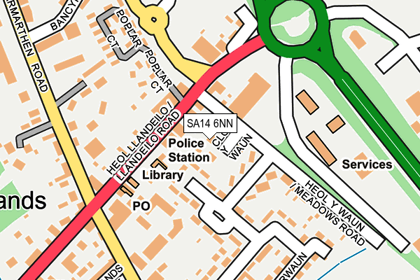 SA14 6NN map - OS OpenMap – Local (Ordnance Survey) SA14 6NN map - OS OpenMap – Local (Ordnance Survey)