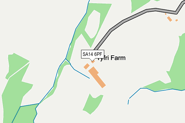 SA14 6PF map - OS OpenMap – Local (Ordnance Survey) SA14 6PF map - OS OpenMap – Local (Ordnance Survey)