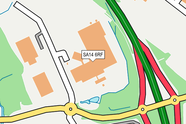 SA14 6RF map - OS OpenMap – Local (Ordnance Survey) SA14 6RF map - OS OpenMap – Local (Ordnance Survey)