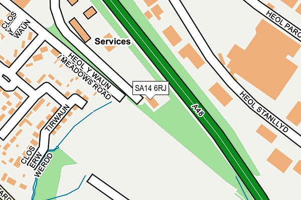 SA14 6RJ map - OS OpenMap – Local (Ordnance Survey) SA14 6RJ map - OS OpenMap – Local (Ordnance Survey)