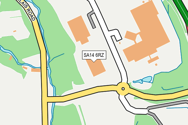 SA14 6RZ map - OS OpenMap – Local (Ordnance Survey) SA14 6RZ map - OS OpenMap – Local (Ordnance Survey)