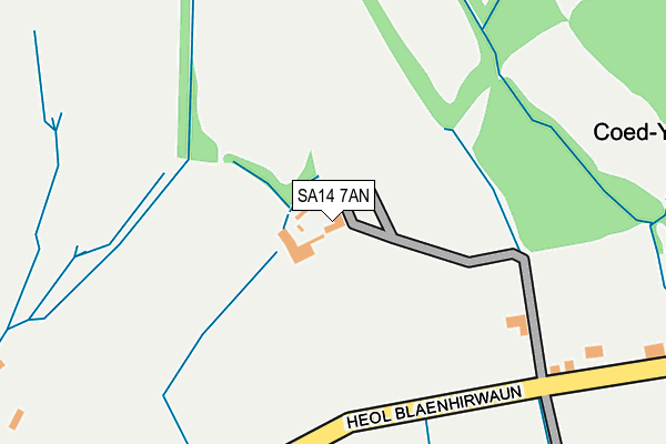 SA14 7AN map - OS OpenMap – Local (Ordnance Survey) SA14 7AN map - OS OpenMap – Local (Ordnance Survey)