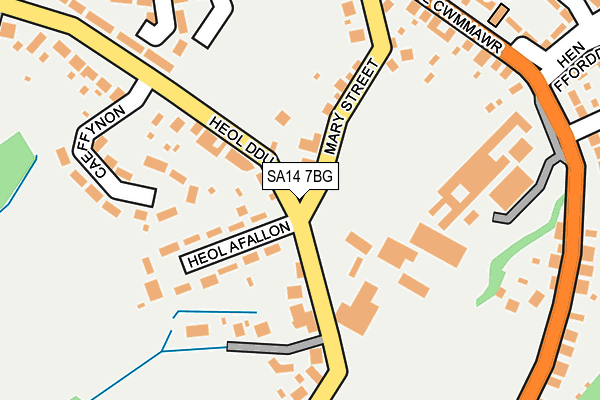SA14 7BG map - OS OpenMap – Local (Ordnance Survey) SA14 7BG map - OS OpenMap – Local (Ordnance Survey)