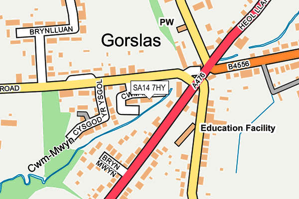 SA14 7HY map - OS OpenMap – Local (Ordnance Survey) SA14 7HY map - OS OpenMap – Local (Ordnance Survey)