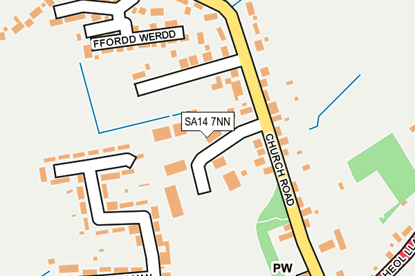 SA14 7NN map - OS OpenMap – Local (Ordnance Survey) SA14 7NN map - OS OpenMap – Local (Ordnance Survey)