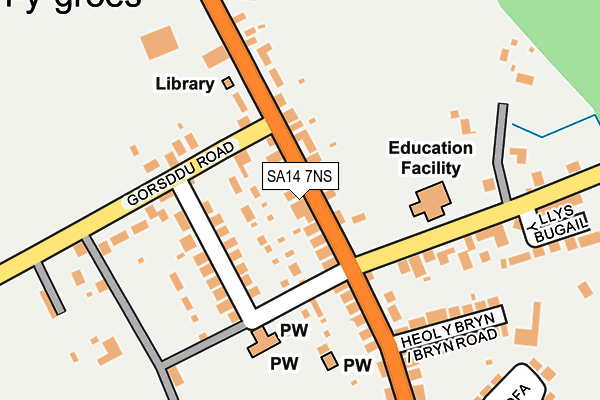 SA14 7NS map - OS OpenMap – Local (Ordnance Survey) SA14 7NS map - OS OpenMap – Local (Ordnance Survey)