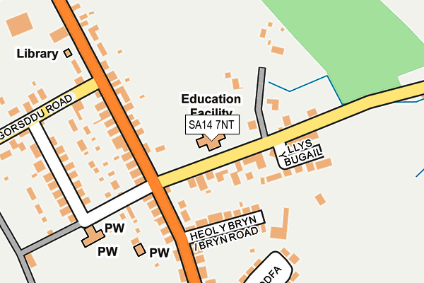 SA14 7NT map - OS OpenMap – Local (Ordnance Survey) SA14 7NT map - OS OpenMap – Local (Ordnance Survey)