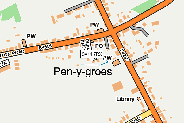 SA14 7RX map - OS OpenMap – Local (Ordnance Survey) SA14 7RX map - OS OpenMap – Local (Ordnance Survey)