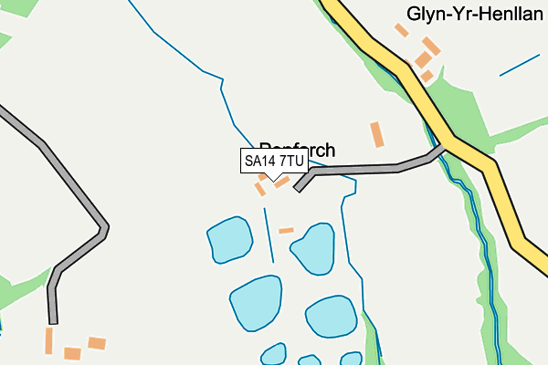 SA14 7TU map - OS OpenMap – Local (Ordnance Survey) SA14 7TU map - OS OpenMap – Local (Ordnance Survey)