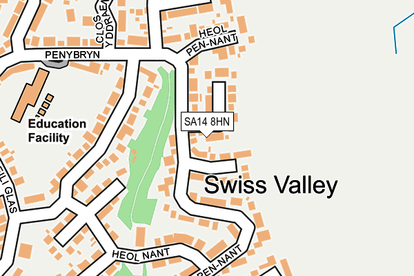 SA14 8HN map - OS OpenMap – Local (Ordnance Survey) SA14 8HN map - OS OpenMap – Local (Ordnance Survey)