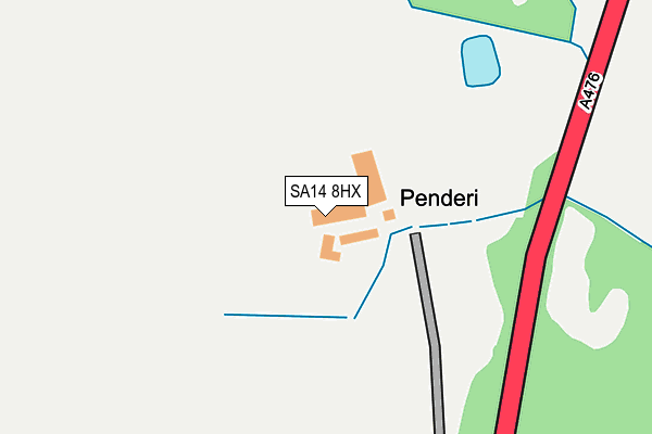 SA14 8HX map - OS OpenMap – Local (Ordnance Survey) SA14 8HX map - OS OpenMap – Local (Ordnance Survey)