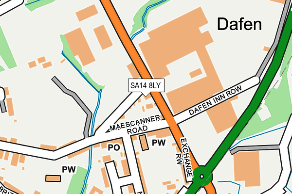 SA14 8LY map - OS OpenMap – Local (Ordnance Survey) SA14 8LY map - OS OpenMap – Local (Ordnance Survey)