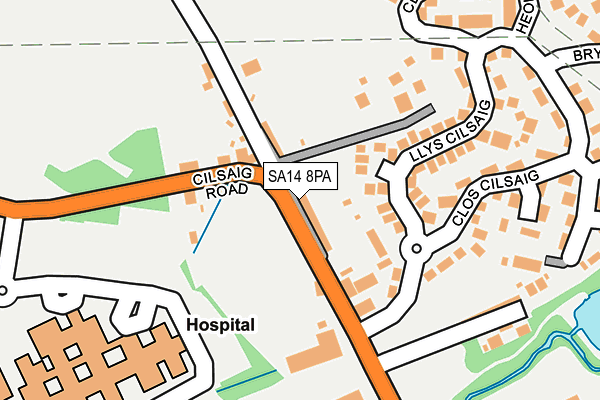 SA14 8PA map - OS OpenMap – Local (Ordnance Survey) SA14 8PA map - OS OpenMap – Local (Ordnance Survey)