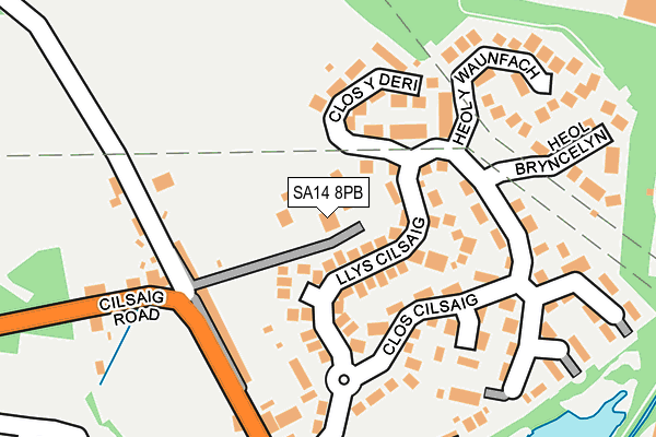 SA14 8PB map - OS OpenMap – Local (Ordnance Survey) SA14 8PB map - OS OpenMap – Local (Ordnance Survey)