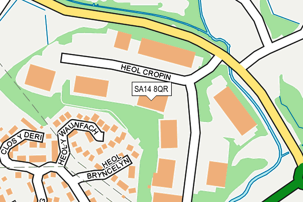 SA14 8QR map - OS OpenMap – Local (Ordnance Survey) SA14 8QR map - OS OpenMap – Local (Ordnance Survey)