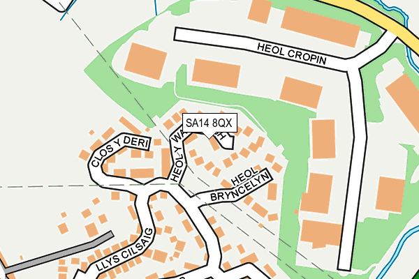 SA14 8QX map - OS OpenMap – Local (Ordnance Survey) SA14 8QX map - OS OpenMap – Local (Ordnance Survey)