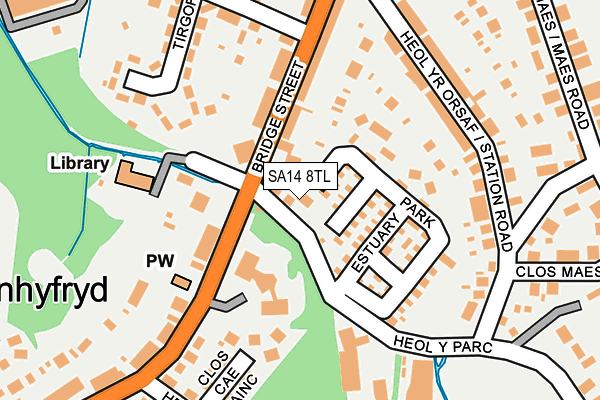 SA14 8TL map - OS OpenMap – Local (Ordnance Survey) SA14 8TL map - OS OpenMap – Local (Ordnance Survey)