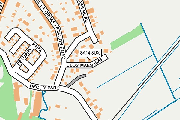 SA14 8UX map - OS OpenMap – Local (Ordnance Survey) SA14 8UX map - OS OpenMap – Local (Ordnance Survey)