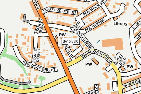 SA15 2BX map - OS OpenMap – Local (Ordnance Survey) SA15 2BX map - OS OpenMap – Local (Ordnance Survey)