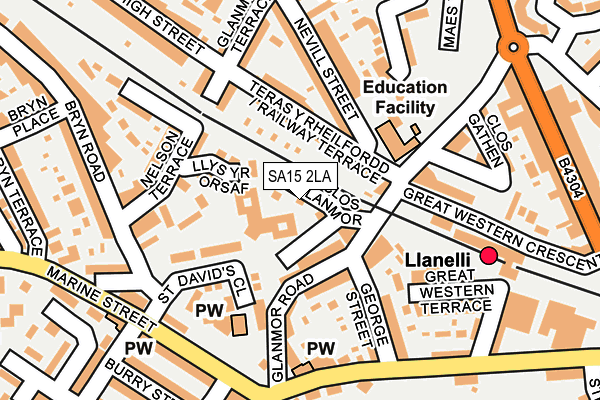SA15 2LA map - OS OpenMap – Local (Ordnance Survey) SA15 2LA map - OS OpenMap – Local (Ordnance Survey)