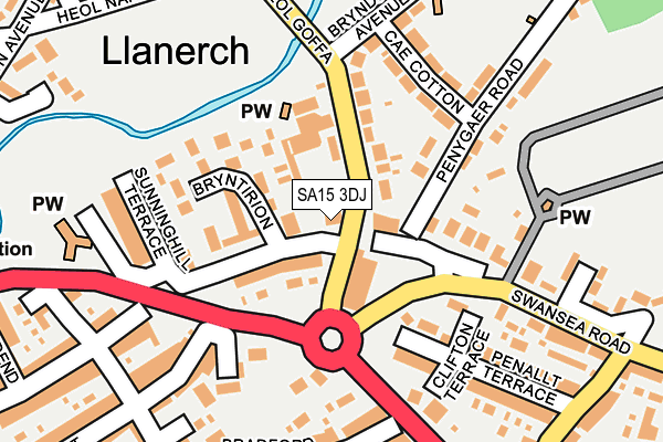 SA15 3DJ map - OS OpenMap – Local (Ordnance Survey) SA15 3DJ map - OS OpenMap – Local (Ordnance Survey)