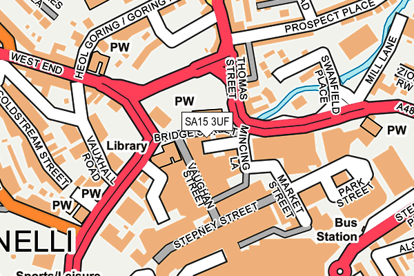 SA15 3UF map - OS OpenMap – Local (Ordnance Survey) SA15 3UF map - OS OpenMap – Local (Ordnance Survey)