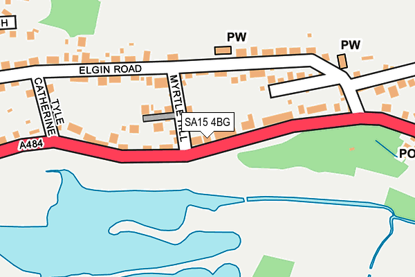 SA15 4BG map - OS OpenMap – Local (Ordnance Survey)