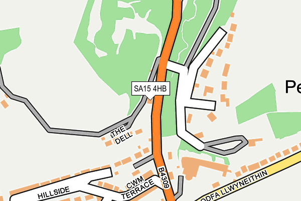 SA15 4HB map - OS OpenMap – Local (Ordnance Survey) SA15 4HB map - OS OpenMap – Local (Ordnance Survey)