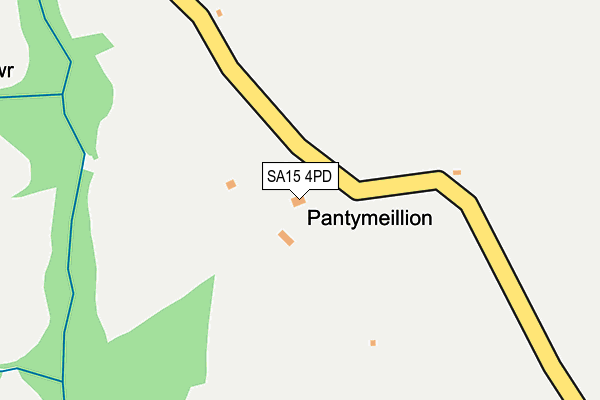 SA15 4PD map - OS OpenMap – Local (Ordnance Survey) SA15 4PD map - OS OpenMap – Local (Ordnance Survey)