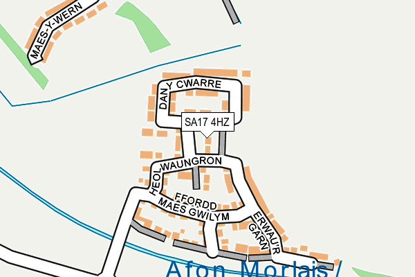 SA17 4HZ map - OS OpenMap – Local (Ordnance Survey) SA17 4HZ map - OS OpenMap – Local (Ordnance Survey)