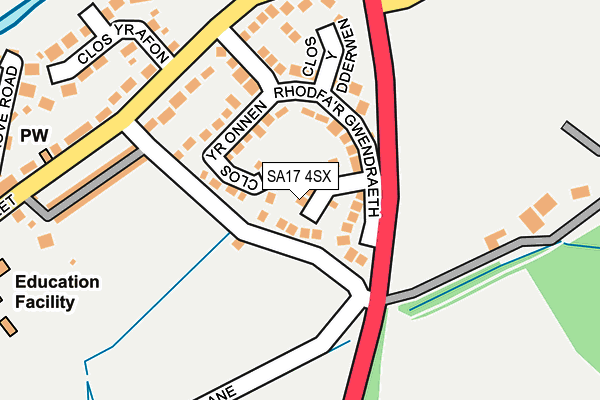 SA17 4SX map - OS OpenMap – Local (Ordnance Survey) SA17 4SX map - OS OpenMap – Local (Ordnance Survey)