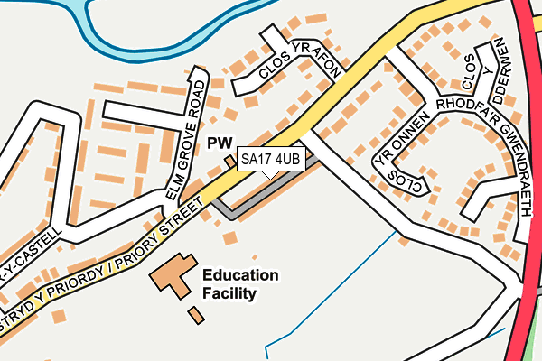 SA17 4UB map - OS OpenMap – Local (Ordnance Survey) SA17 4UB map - OS OpenMap – Local (Ordnance Survey)