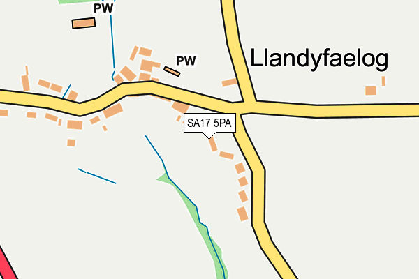 SA17 5PA map - OS OpenMap – Local (Ordnance Survey) SA17 5PA map - OS OpenMap – Local (Ordnance Survey)
