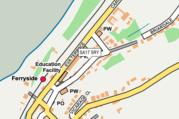 SA17 5RY map - OS OpenMap – Local (Ordnance Survey) SA17 5RY map - OS OpenMap – Local (Ordnance Survey)