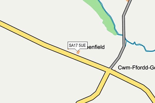 SA17 5UE map - OS OpenMap – Local (Ordnance Survey) SA17 5UE map - OS OpenMap – Local (Ordnance Survey)