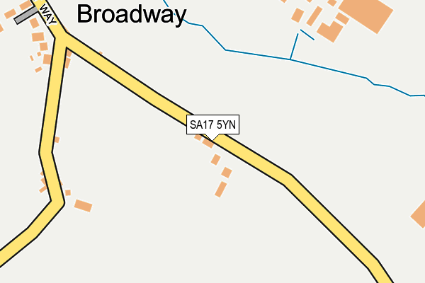 SA17 5YN map - OS OpenMap – Local (Ordnance Survey) SA17 5YN map - OS OpenMap – Local (Ordnance Survey)