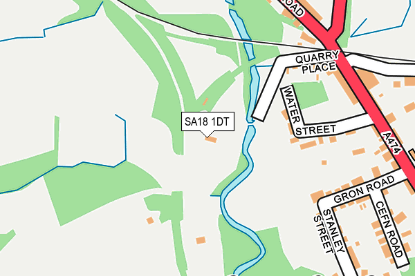 SA18 1DT map - OS OpenMap – Local (Ordnance Survey) SA18 1DT map - OS OpenMap – Local (Ordnance Survey)