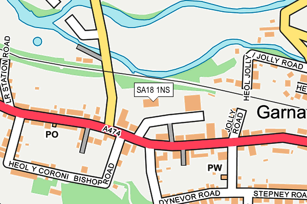 SA18 1NS map - OS OpenMap – Local (Ordnance Survey) SA18 1NS map - OS OpenMap – Local (Ordnance Survey)