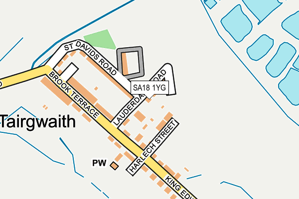 SA18 1YG map - OS OpenMap – Local (Ordnance Survey) SA18 1YG map - OS OpenMap – Local (Ordnance Survey)