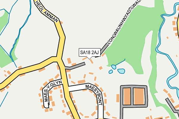 SA18 2AJ map - OS OpenMap – Local (Ordnance Survey) SA18 2AJ map - OS OpenMap – Local (Ordnance Survey)