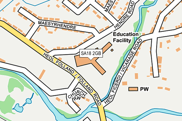 SA18 2GB map - OS OpenMap – Local (Ordnance Survey) SA18 2GB map - OS OpenMap – Local (Ordnance Survey)