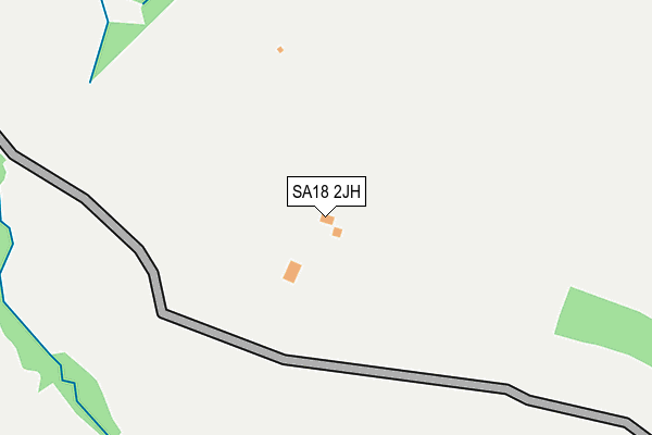 SA18 2JH map - OS OpenMap – Local (Ordnance Survey) SA18 2JH map - OS OpenMap – Local (Ordnance Survey)