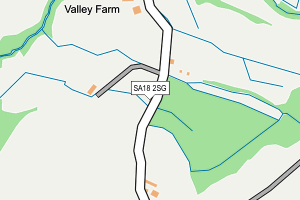 SA18 2SG map - OS OpenMap – Local (Ordnance Survey) SA18 2SG map - OS OpenMap – Local (Ordnance Survey)