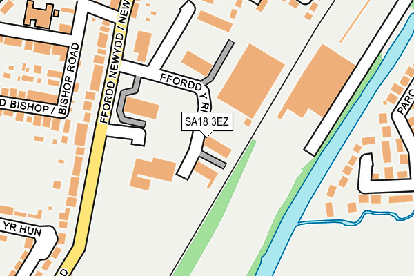 SA18 3EZ map - OS OpenMap – Local (Ordnance Survey) SA18 3EZ map - OS OpenMap – Local (Ordnance Survey)