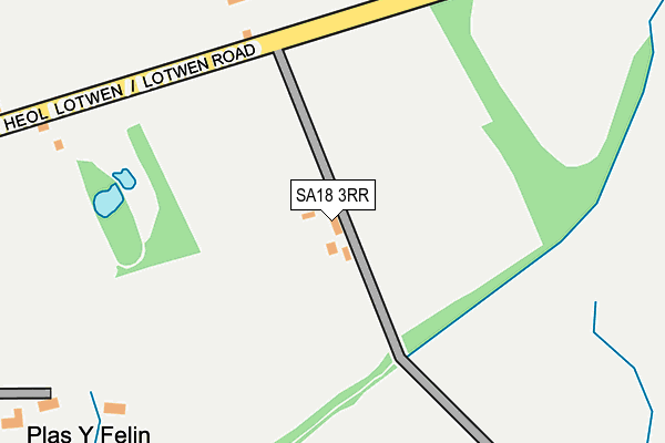 SA18 3RR map - OS OpenMap – Local (Ordnance Survey) SA18 3RR map - OS OpenMap – Local (Ordnance Survey)
