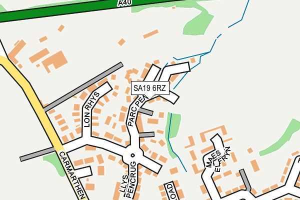 SA19 6RZ map - OS OpenMap – Local (Ordnance Survey) SA19 6RZ map - OS OpenMap – Local (Ordnance Survey)