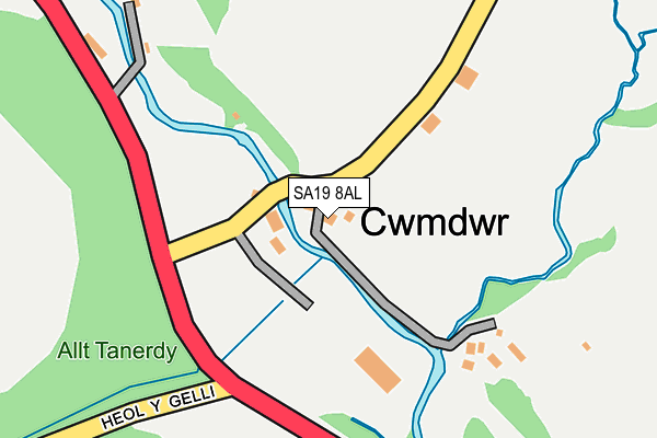 SA19 8AL map - OS OpenMap – Local (Ordnance Survey) SA19 8AL map - OS OpenMap – Local (Ordnance Survey)