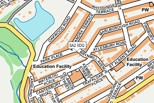 SA2 0DQ map - OS OpenMap – Local (Ordnance Survey) SA2 0DQ map - OS OpenMap – Local (Ordnance Survey)