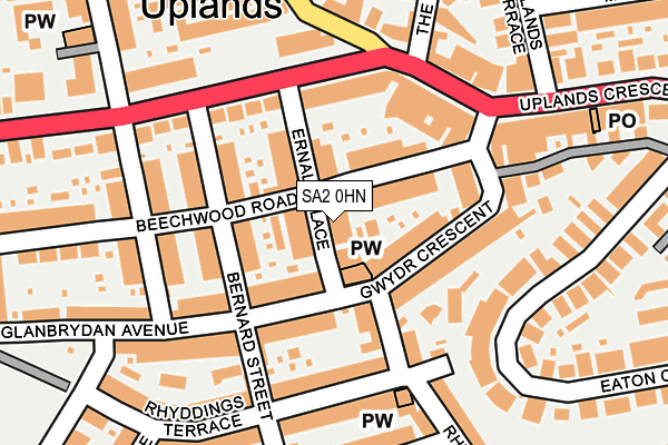 SA2 0HN map - OS OpenMap – Local (Ordnance Survey) SA2 0HN map - OS OpenMap – Local (Ordnance Survey)