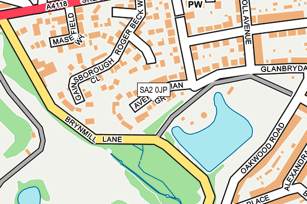 SA2 0JP map - OS OpenMap – Local (Ordnance Survey) SA2 0JP map - OS OpenMap – Local (Ordnance Survey)